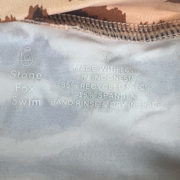 Stone Fox Swim | Animal Print Swim Rash Guard Long Sleeve Top | 4 - Picture 3 of 5